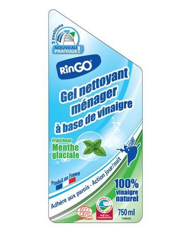 X 750ml Gel nettoyant à base de vinaigre Menthe 12°