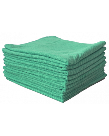 X 10 lavettes micro fibre tricot first verte