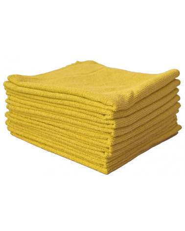 X 10 lavettes micro fibre tricot first jaune