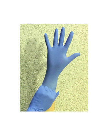Gants nitrile bleu alimentaire taille M - non poudrés