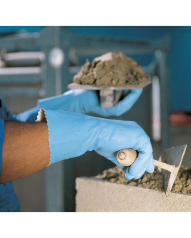 Paire de gants latex bleu épais taille 8 - Mapa