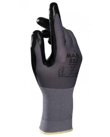 Paire de gants nitrile noir taille 8 - Mapa