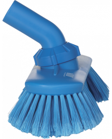 Brosse à passage d'eau, angle Réglable, 240 mm, souple/fleuré, Bleu - Vikan
