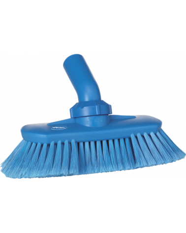 Brosse à passage d'eau, angle Réglable, 240 mm, souple/fleuré, Bleu - Vikan